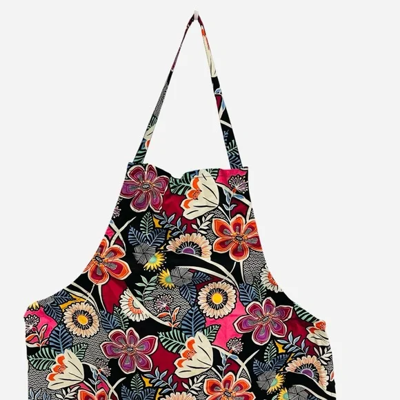 Vera Bradley Lanai Floral Kitchen Apron 100% cotton colorful bbq cooking - Picture 8 of 11